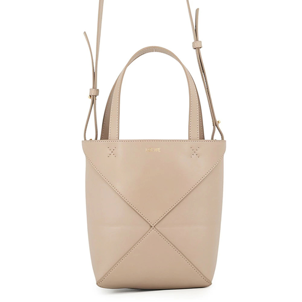 Loewe Puzzlefold Tote Bag Shiny Calf Leather Shoulder
